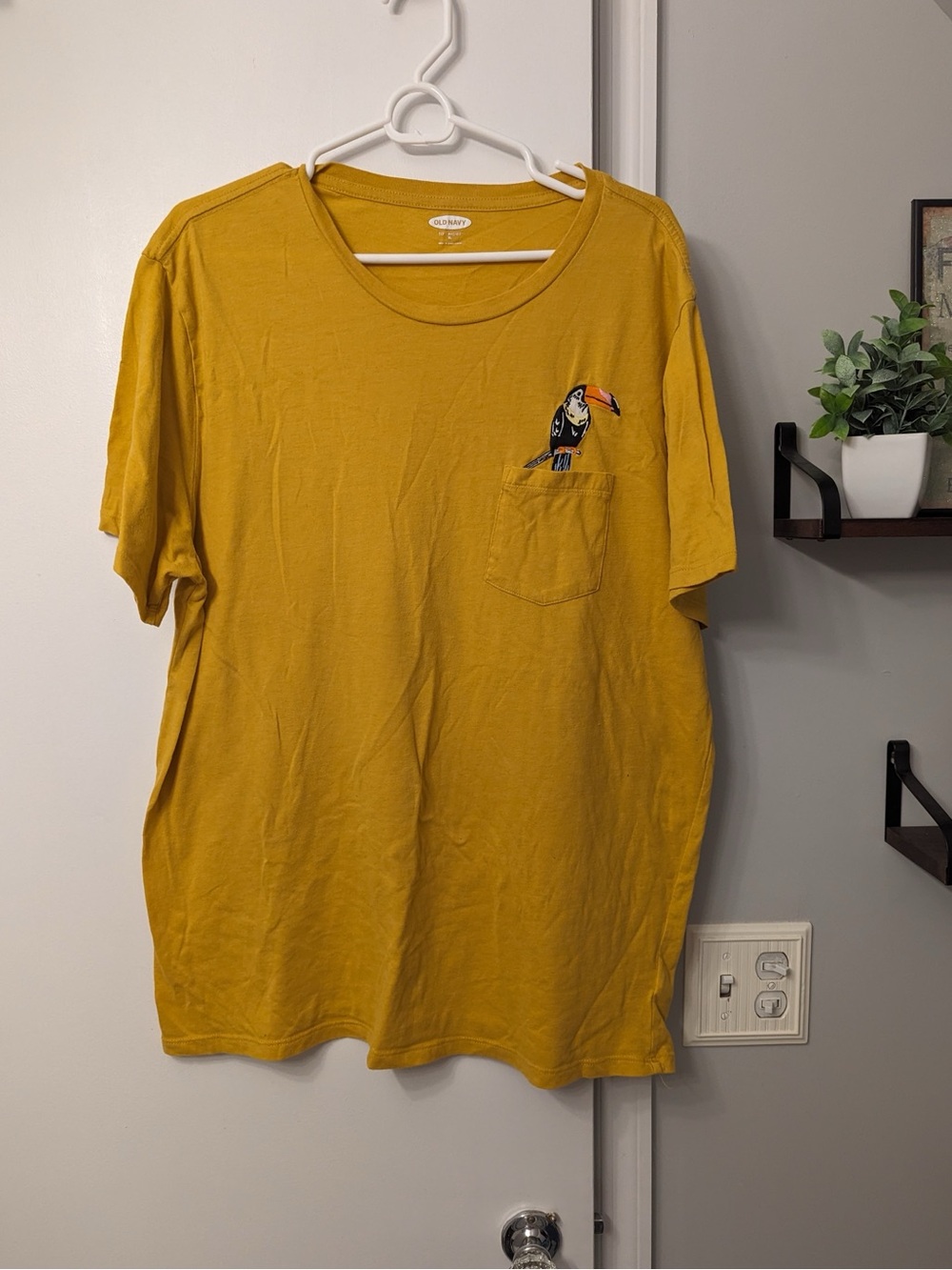 Mustard Toucan Embroidered T-Shirt